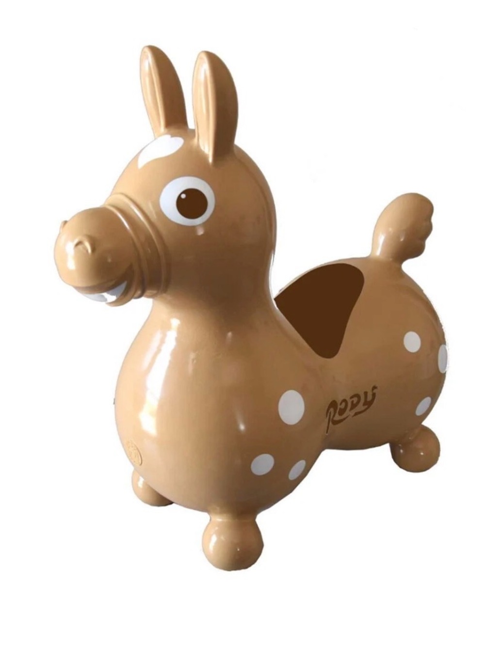 Tan Bouncy Ride-On Toy for Kids